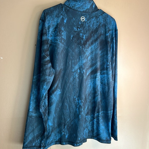 3/$25 Magellan 1/4 Zip Pullover Blue Camo Realtree Fishing Shirt Size L - Picture 2 of 12